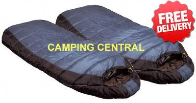 Caribee Tundra Duo -10 Celsius Winter Jumbo Twin Sleeping Bag - 2 Pack 3 Caribee Tundra Duo -10 Celsius Winter Jumbo Twin Sleeping Bag - 2 Pack