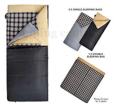 OZTRAIL DROVER (-10cel To +10cel) DOUBLE SIZE TWO PERSON DUO SLEEPING BAG 3 OZTRAIL DROVER (-10cel To +10cel) DOUBLE SIZE TWO PERSON DUO SLEEPING BAG