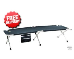 OZtrail Large Aluminium Stretcher Bed - 190 X 66cm