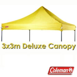 COLEMAN DELUXE 3x3 YELLOW GAZEBO CANOPY ROOF REPLACEMENT COVER TOP FITS 3M OZTRAIL