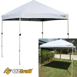 OZtrail (WHITE) Compact Gazebo 2.4x2.4m Marquee Awning Market Stall