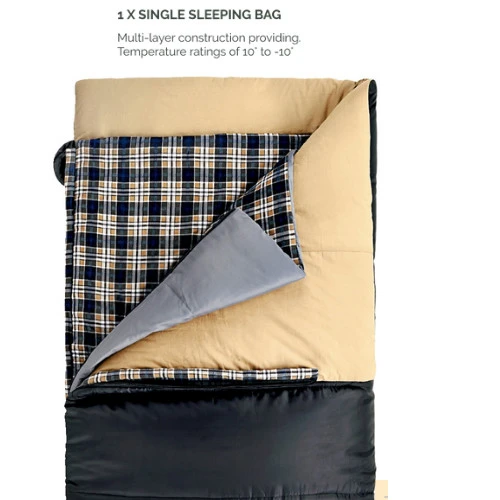 OZTRAIL DROVER (-10cel To +10cel) DOUBLE SIZE TWO PERSON DUO SLEEPING BAG 4 OZTRAIL DROVER (-10cel To +10cel) DOUBLE SIZE TWO PERSON DUO SLEEPING BAG - Image 2