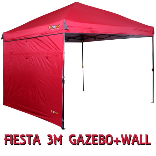 OZTRAIL RED FIESTA 3x3m DELUXE GAZEBO + WALL Marquee Stall Stand *BRNEW* MARKET 3 OZTRAIL RED FIESTA 3x3m DELUXE GAZEBO + WALL Marquee Stall Stand *BRNEW* MARKET
