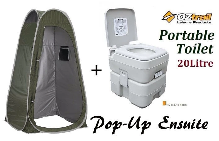 OZTRAIL PORTABLE (20 LITRE) CAMP CAMPING OUTDOOR TOILET POP UP PRIVACY ENSUITE 3 OZTRAIL PORTABLE (20 LITRE) CAMP CAMPING OUTDOOR TOILET POP UP PRIVACY ENSUITE