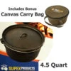 SUPEX 4.5 QUART CAMP OVEN + OZTRAIL CARRY BAG Cast Iron Pot Pan Dutch Oven -OZtrail Shop supex 39053.1595364819.1280.1280
